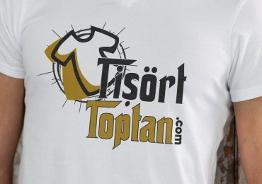 V Yaka Tişört Üretim
