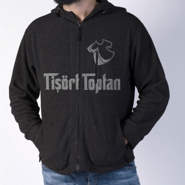 Kapşonlu Fermuarlı Sweatshirt Kapşonlu Fermuarlı Sweatshirt